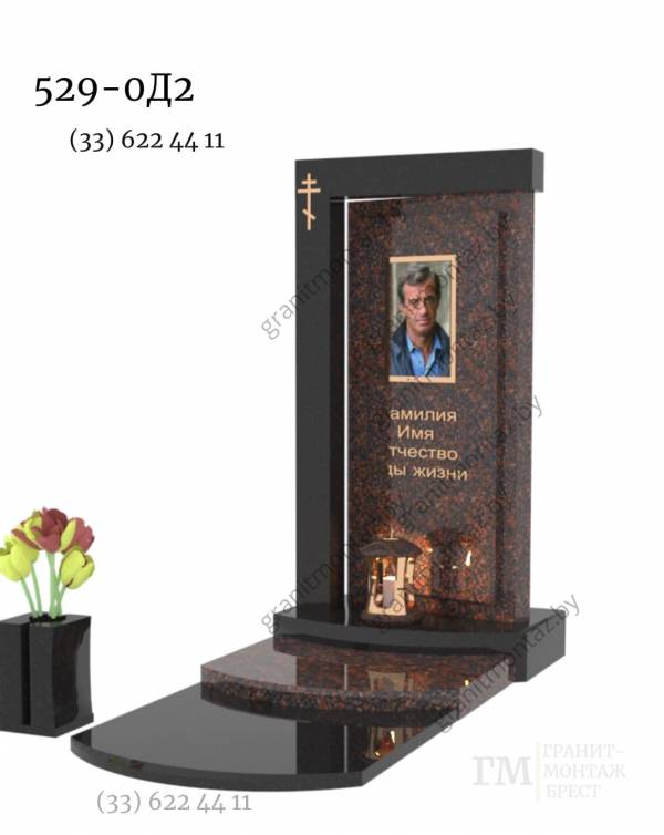 Дизайнерский памятник 529 от Гранит Монтаж